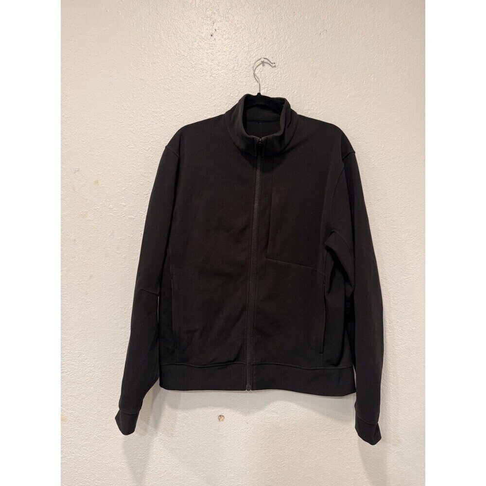 Lululemon Sojourn Jacket Mens Medium Black Full Zip Pockets Outdoor Activewear